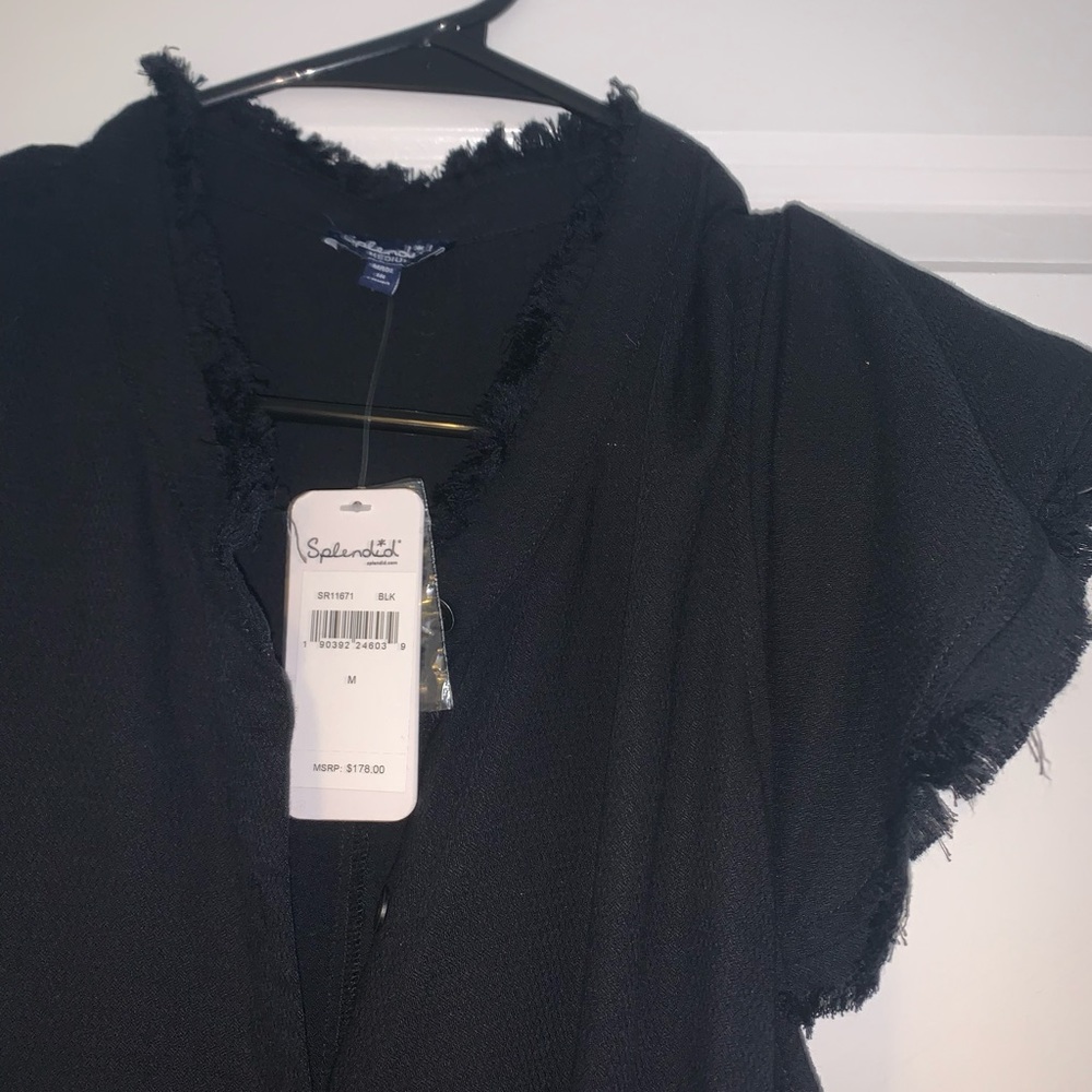 Splendid Crosshatch Ruffle Playsuit - Picture 5 of 7